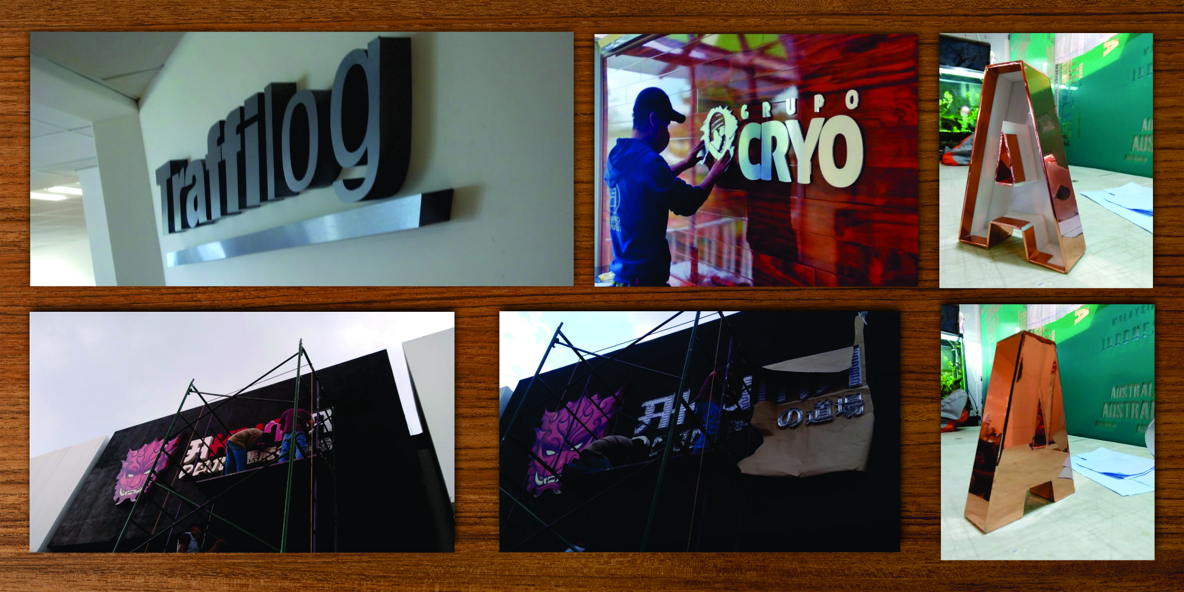 Letras corporativas de acrílico